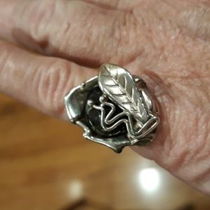 Sterling Silver Bat Ami Ring